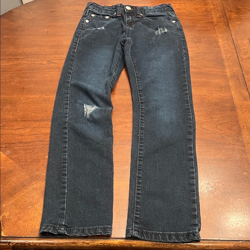 True Religion Kids Dark Blue Distressed Jeans